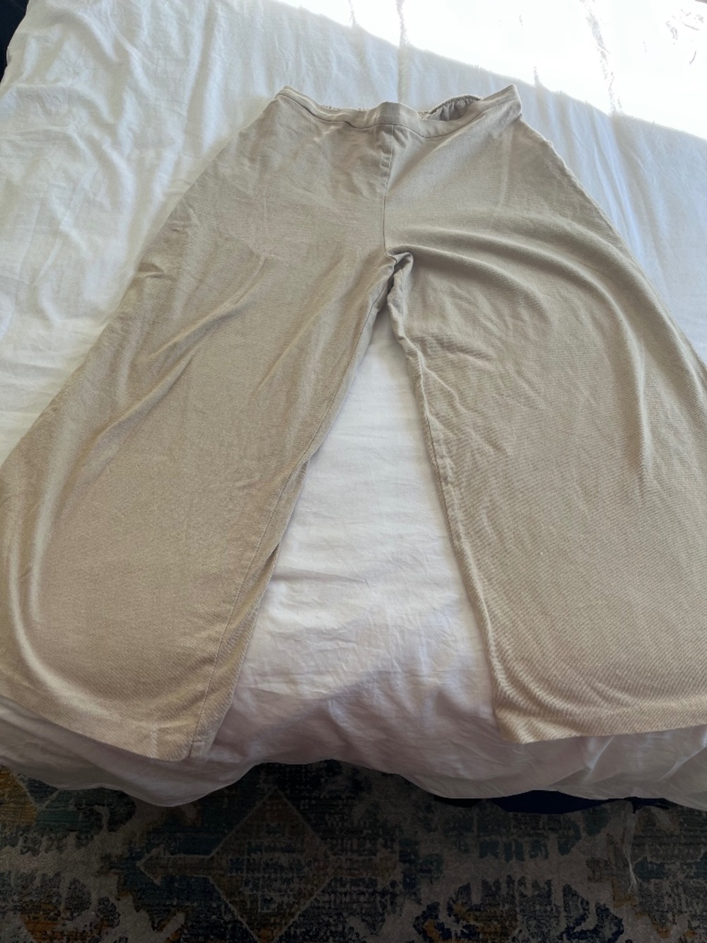 F.H. Clothing Cotton Off-White Gauchos Made in USA Medium